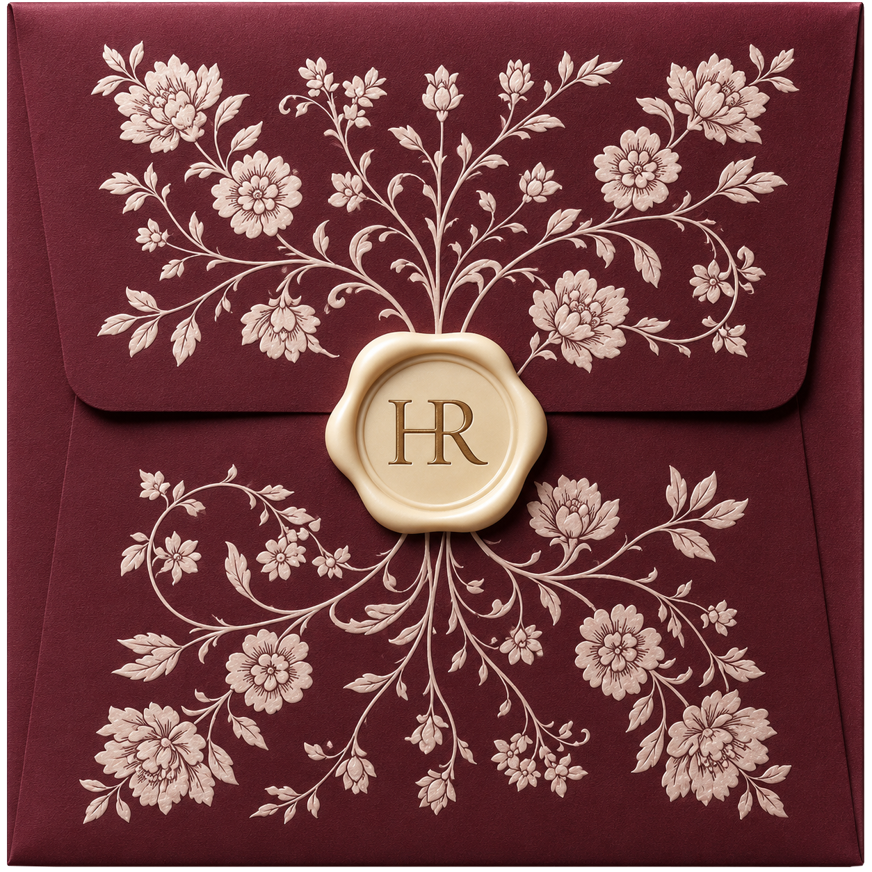 Wedding invitation envelope